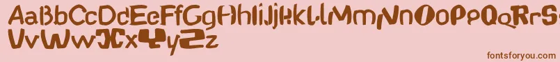 Babelfishdancing Font – Brown Fonts on Pink Background