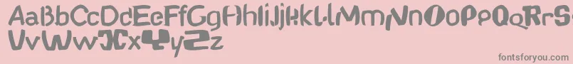 Babelfishdancing Font – Gray Fonts on Pink Background