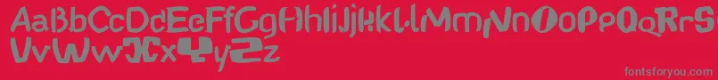 Babelfishdancing Font – Gray Fonts on Red Background