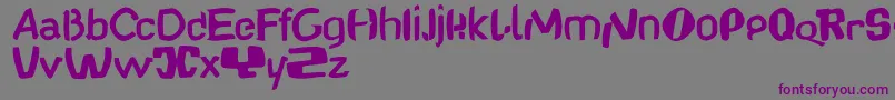 Babelfishdancing Font – Purple Fonts on Gray Background