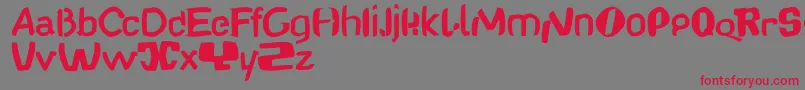 Babelfishdancing Font – Red Fonts on Gray Background