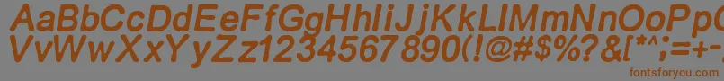 Retroitalics Font – Brown Fonts on Gray Background