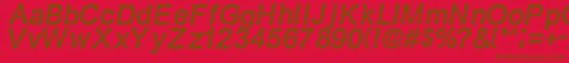 More about Retroitalics Font Retroitalics Font – Brown Fonts on Red Background