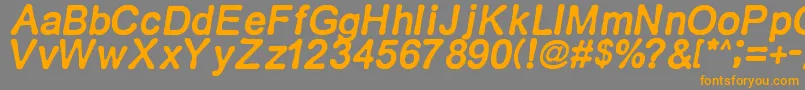 Retroitalics Font – Orange Fonts on Gray Background