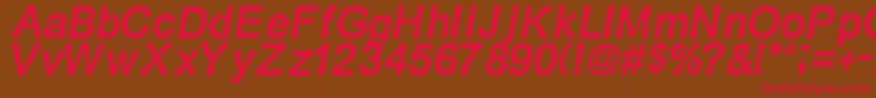 Retroitalics Font – Red Fonts on Brown Background