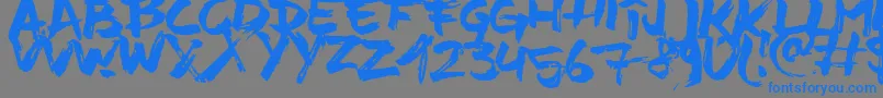 TimeMachino Font – Blue Fonts on Gray Background