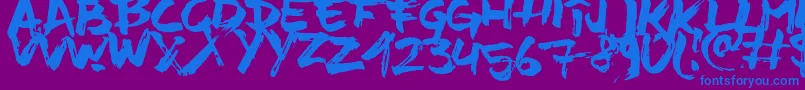 TimeMachino Font – Blue Fonts on Purple Background