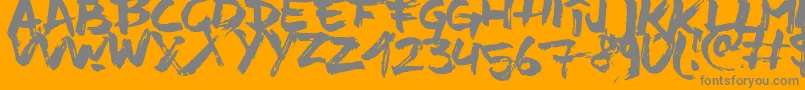 TimeMachino Font – Gray Fonts on Orange Background