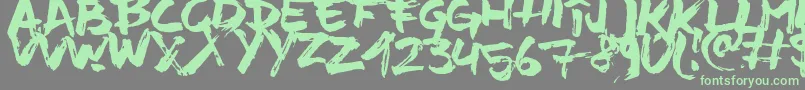 TimeMachino Font – Green Fonts on Gray Background