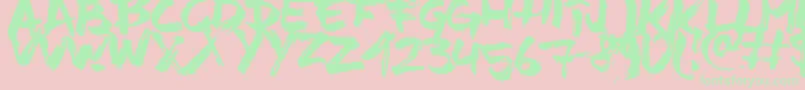 TimeMachino Font – Green Fonts on Pink Background