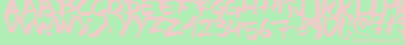 TimeMachino Font – Pink Fonts on Green Background