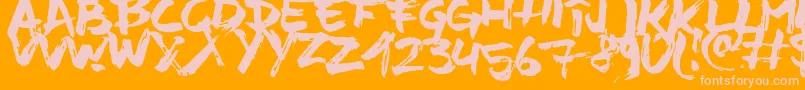 TimeMachino Font – Pink Fonts on Orange Background