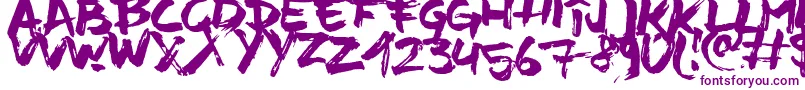 TimeMachino Font – Purple Fonts on White Background