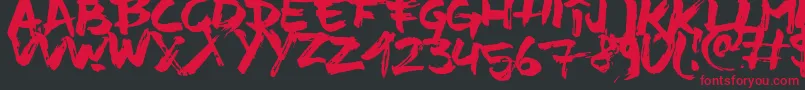 TimeMachino Font – Red Fonts on Black Background