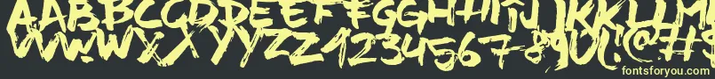 TimeMachino Font – Yellow Fonts on Black Background