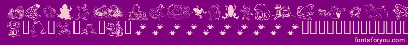 KrFrogsForJennifer Font – Pink Fonts on Purple Background