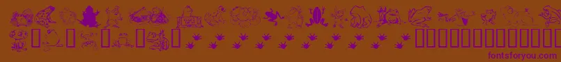 KrFrogsForJennifer Font – Purple Fonts on Brown Background