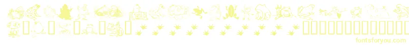 En savoir plus sur la police KrFrogsForJennifer Police KrFrogsForJennifer – polices jaunes sur fond blanc
