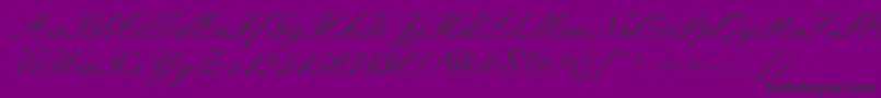 KuenstlerScriptLtMedium Font – Black Fonts on Purple Background