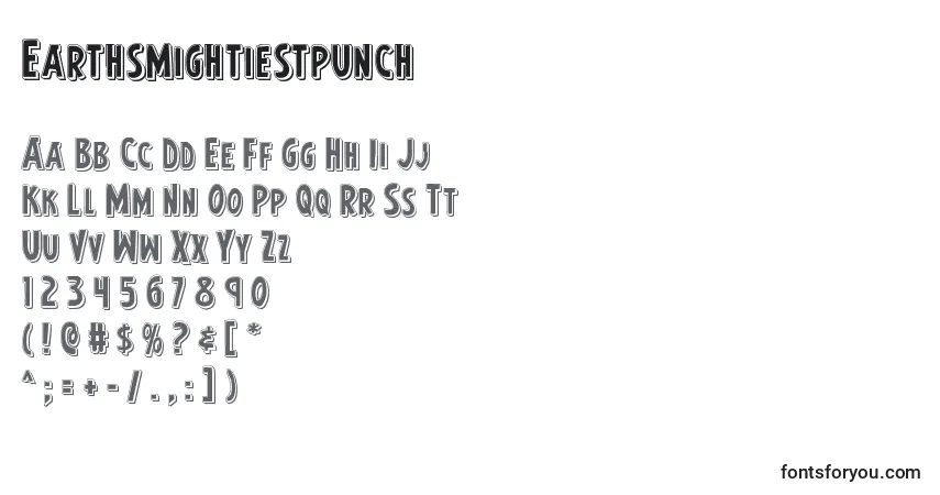 Earthsmightiestpunch Font – alphabet, numbers, special characters