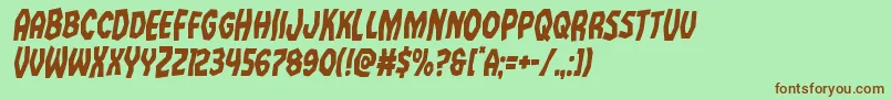 Vampirebridecondital Font – Brown Fonts on Green Background