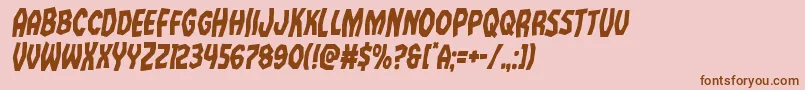 Vampirebridecondital Font – Brown Fonts on Pink Background