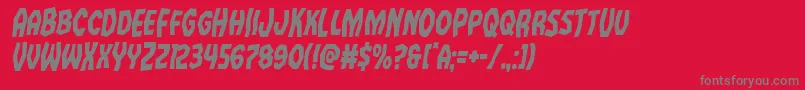 Vampirebridecondital-Schriftart – Graue Schriften auf rotem Hintergrund