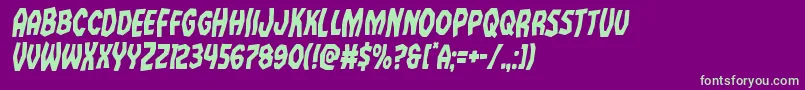 Vampirebridecondital Font – Green Fonts on Purple Background