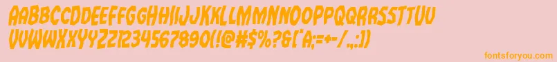 Vampirebridecondital Font – Orange Fonts on Pink Background