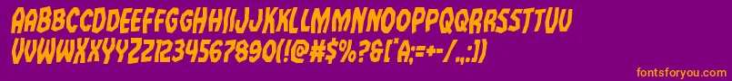 Vampirebridecondital Font – Orange Fonts on Purple Background