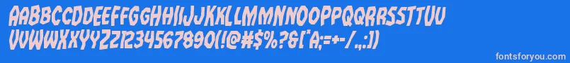 Vampirebridecondital Font – Pink Fonts on Blue Background