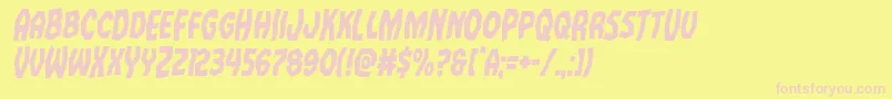 Vampirebridecondital Font – Pink Fonts on Yellow Background