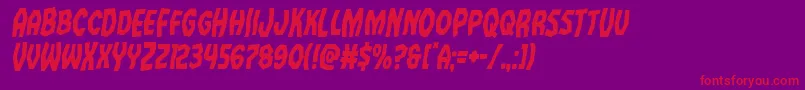 Vampirebridecondital Font – Red Fonts on Purple Background