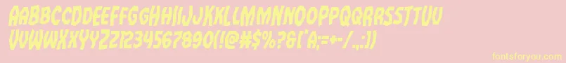Vampirebridecondital Font – Yellow Fonts on Pink Background