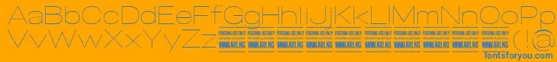 SpecifypersonalExpthin Font – Blue Fonts on Orange Background