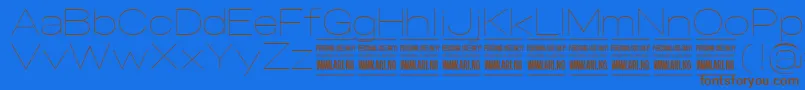 SpecifypersonalExpthin Font – Brown Fonts on Blue Background