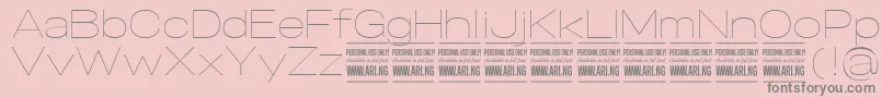 SpecifypersonalExpthin Font – Gray Fonts on Pink Background