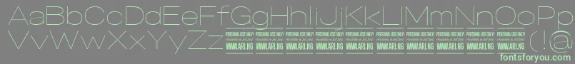 SpecifypersonalExpthin Font – Green Fonts on Gray Background