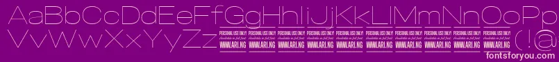 SpecifypersonalExpthin Font – Pink Fonts on Purple Background