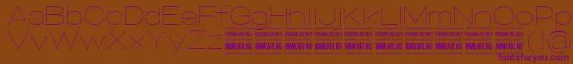 SpecifypersonalExpthin Font – Purple Fonts on Brown Background