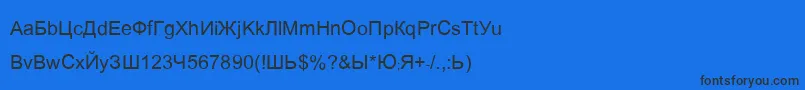 Шрифт Ariaq – чёрные шрифты на синем фоне