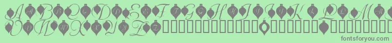 LmsDeckTheFont-Schriftart – Graue Schriften auf grünem Hintergrund