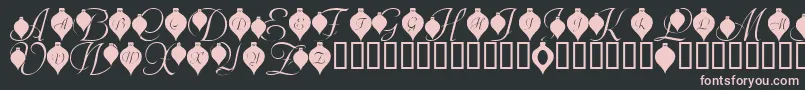 LmsDeckTheFont-fontti – vaaleanpunaiset fontit mustalla taustalla
