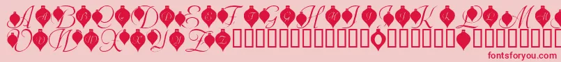 LmsDeckTheFont Font – Red Fonts on Pink Background