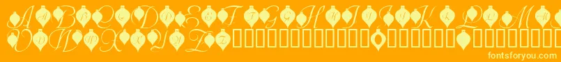 LmsDeckTheFont Font – Yellow Fonts on Orange Background