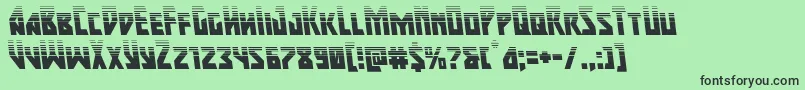 Majorforcehalfleft Font – Black Fonts on Green Background