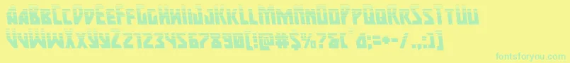 Majorforcehalfleft Font – Green Fonts on Yellow Background