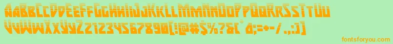 Majorforcehalfleft Font – Orange Fonts on Green Background