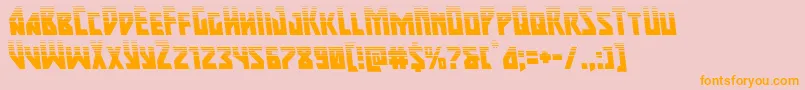 Majorforcehalfleft Font – Orange Fonts on Pink Background