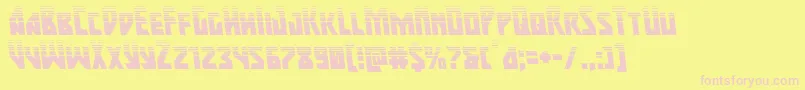 Majorforcehalfleft Font – Pink Fonts on Yellow Background